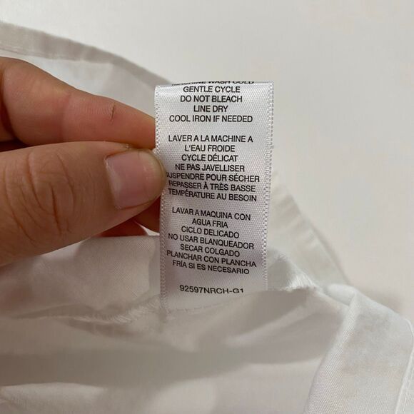 WAYF White Tiered Mini Dress XL | Long Sleeve Babydoll Dress Women’s Flowy Tunic - Picture 8 of 10